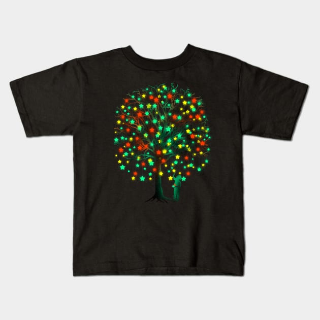 Picking Stars Kids T-Shirt by barmalisiRTB